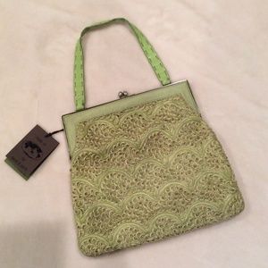 David & Scotti Italian Macrame Leather Handbag